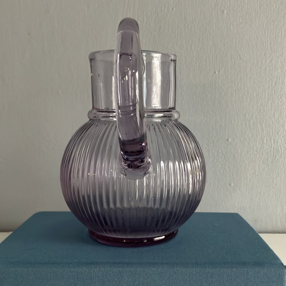 Small Glass Purple Pitcher - Picture 4 of 7